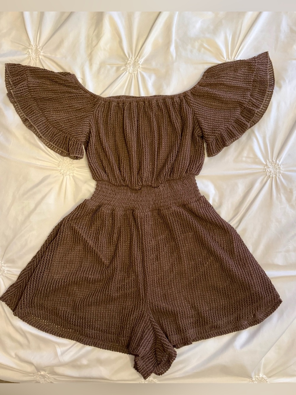 Fashion Nova Brown Romper NWT